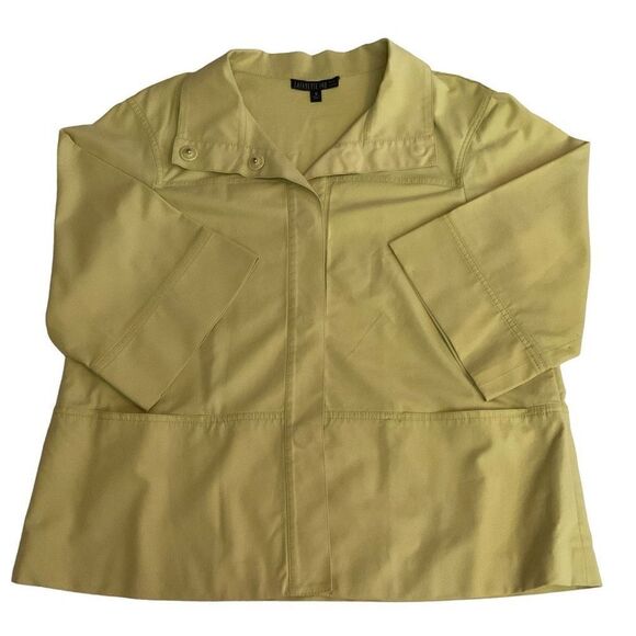 Lafayette 148 Jacket Blazer Swing Coat Snap Front Yellow Pockets Bell Sleeves 14 - Picture 9 of 15